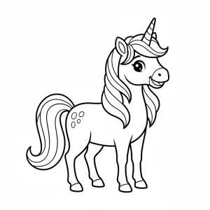 Cute Unicorn Printable For Kids Coloring Page - Free Printable