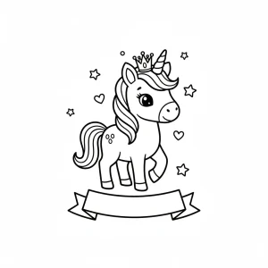Outlined Unicorn Printable For Kids Coloring Page - Free Printable