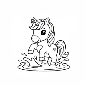 Basic Unicorn Printable For Kids Coloring Page - Free Printable