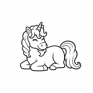 Cute Unicorn Printable For Kids Coloring Page - Free Printable