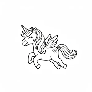 Unicorn Printable For Kids Coloring Page - Free Printable