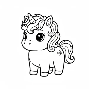 Funny Unicorn Printable For Kids Coloring Page - Free Printable