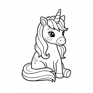 Bold Unicorn Printable For Kids Coloring Page - Free Printable