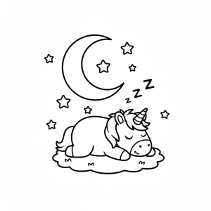 Classic Unicorn Printable For Kids Coloring Page - Free Printable