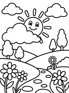 Simple Bold And Easy Coloring Page - Free Printable