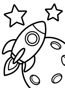 Cartoon Bold And Easy Coloring Page - Free Printable