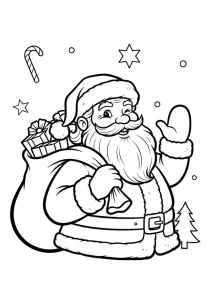 Outlined Christmas Coloring Page - Free Printable
