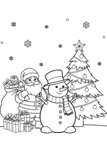 Classic Christmas Coloring Page - Free Printable