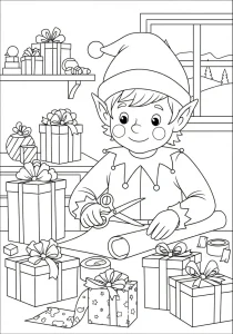 Basic Christmas Coloring Page - Free Printable