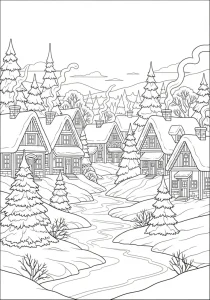 Basic Christmas Coloring Page - Free Printable