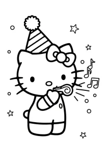 Hello Kitty Birthday1 768x1097 Coloring Page - Free Printable