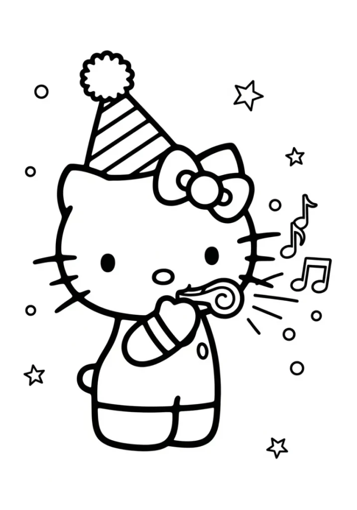 Hello Kitty Birthday1 768x1097 Coloring Page - Free Printable