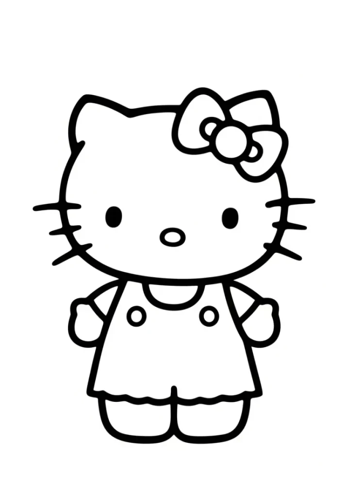 Hello Kitty 1 768x1097 Coloring Page - Free Printable