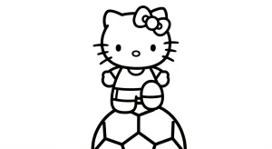 Funny Hello Kitty For All Coloring Page - Free Printable