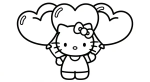 Bold Hello Kitty For All Coloring Page - Free Printable