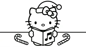 Classic Hello Kitty For All Coloring Page - Free Printable