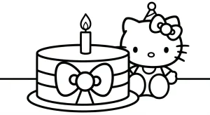 Basic Hello Kitty For All Coloring Page - Free Printable