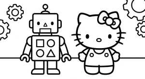 Cool Hello Kitty For All Coloring Page - Free Printable