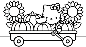 Cute Hello Kitty For All Coloring Page - Free Printable