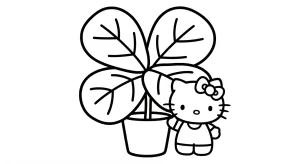 Hello Kitty For All Coloring Page - Free Printable