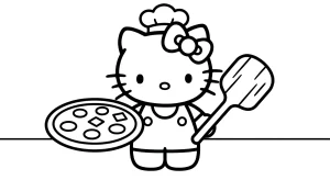 Kids Hello Kitty For All Coloring Page - Free Printable