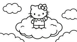 Creative Hello Kitty For All Coloring Page - Free Printable
