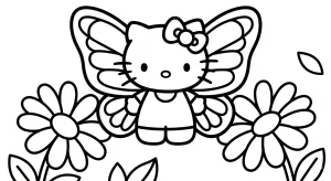 Bold Hello Kitty For All Coloring Page - Free Printable
