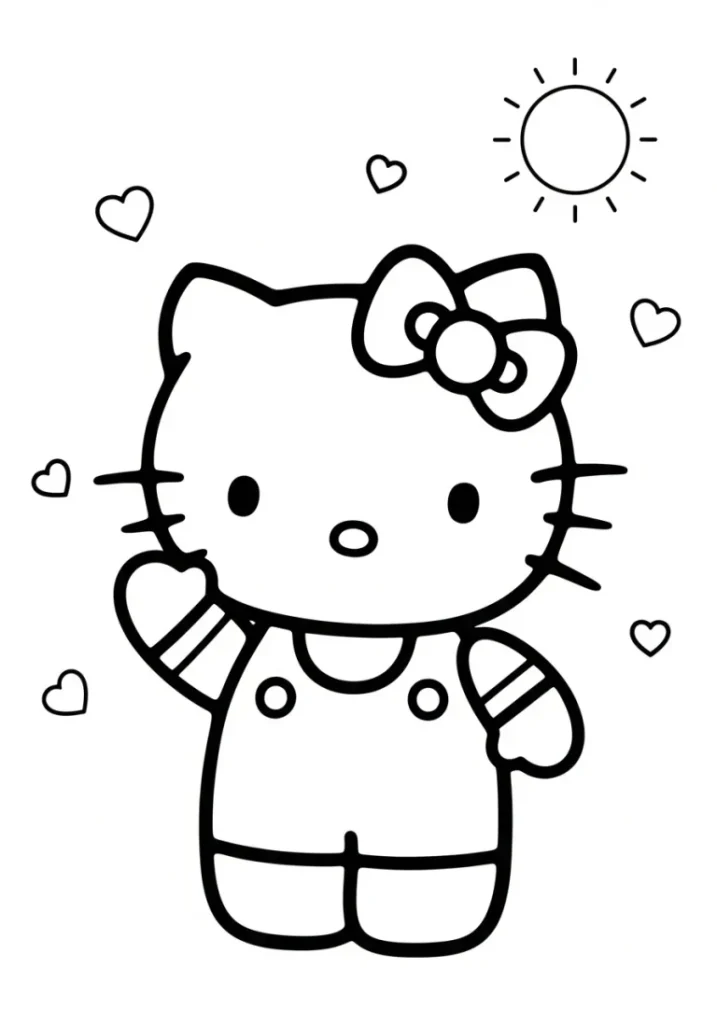 Hello Kitty9 768x1097 Coloring Page - Free Printable