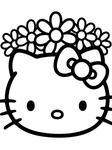 Fun Hello Kitty Coloring Page - Free Printable