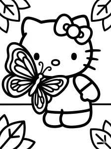 Creative Hello Kitty Coloring Page - Free Printable