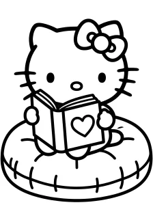 Classic Hello Kitty Coloring Page - Free Printable