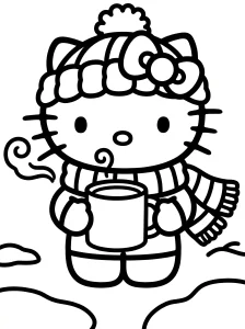 Fun Hello Kitty Coloring Page - Free Printable