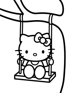 Cartoon Hello Kitty Coloring Page - Free Printable