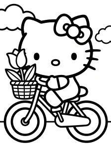 Cool Hello Kitty Coloring Page - Free Printable