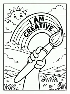 Positive Affirmation Coloring Page - Free Printable