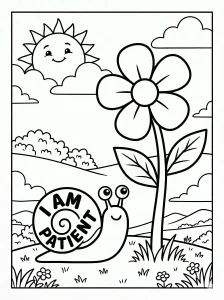 Simple Positive Affirmation Coloring Page - Free Printable
