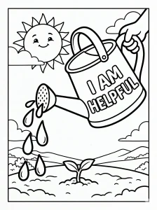 Kids Positive Affirmation Coloring Page - Free Printable