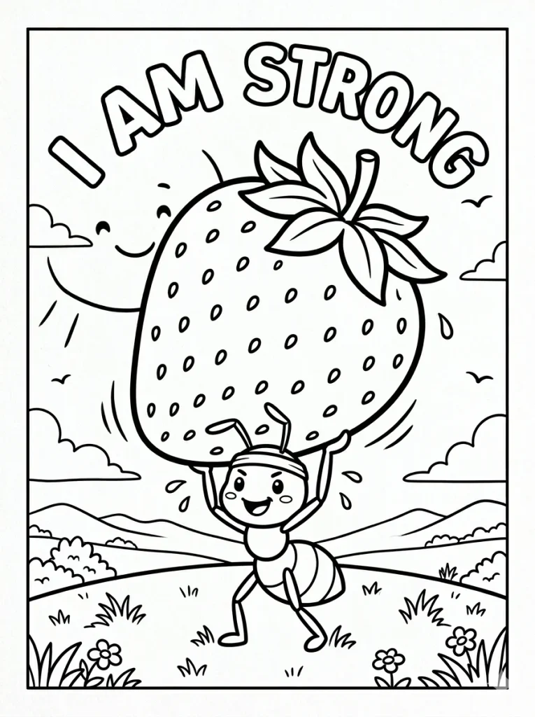 Outlined Positive Affirmation Coloring Pages- Free Printable