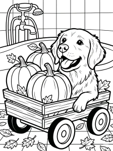 Cute Puppy Coloring Page - Free Printable
