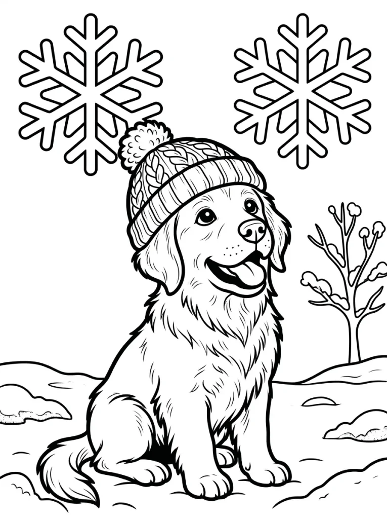 Simple Puppy Coloring Page - Free Printable