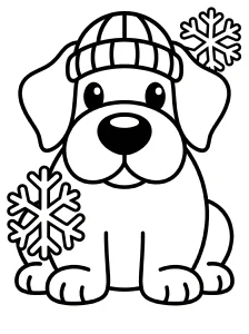 Cool Puppy Coloring Page - Free Printable