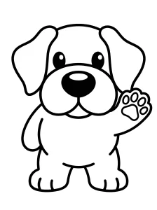 Bold Puppy Coloring Page - Free Printable