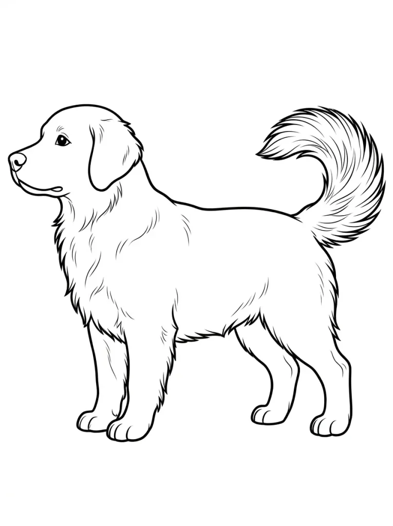 Classic Puppy Coloring Page - Free Printable