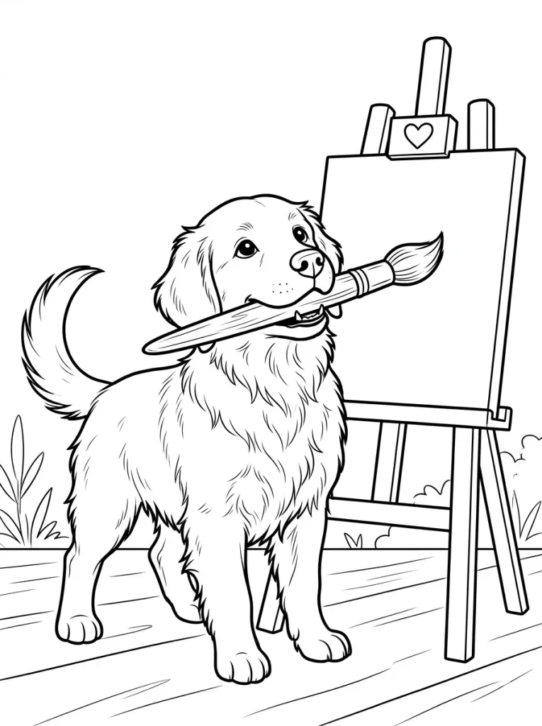 Basic Puppy Coloring Page - Free Printable