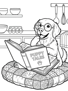 Fun Puppy Coloring Page - Free Printable