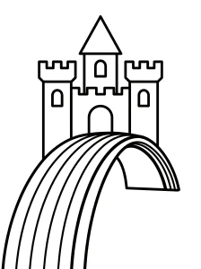 Simple Rainbow Coloring Page - Free Printable