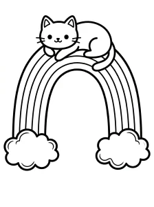 Rainbow Coloring Page - Free Printable