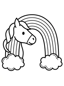 Basic Rainbow Coloring Page - Free Printable
