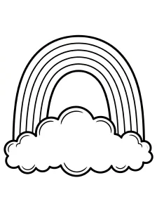Detailed Rainbow Coloring Page - Free Printable