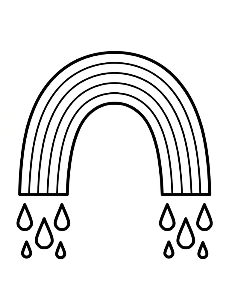 Fun Rainbow Coloring Pages - Free Printable